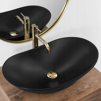 REA Umyvadlo na desku Royal Black Matt REA-U0442