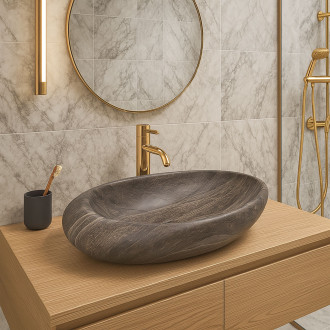 REA Umyvadlo na desku Roxy A Stone D.Grey REA-U6649