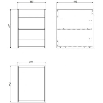 Umyvadlová skříňka Mexen Box-A 35 cm, matný grafit - 91AX1-0350-470-1-66