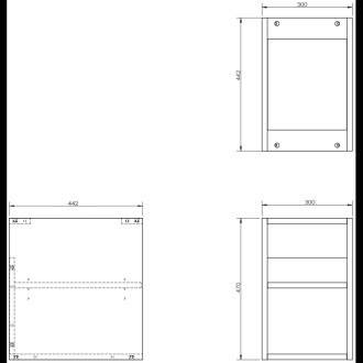 Mexen Box-A otevřená skříňka s policí 30 cm, matně šedá - 91AX2-0300-470-0-62