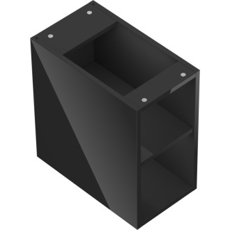 Mexen Box-A otevřená skříňka s policí 25 cm, černý lesk - 91AX2-0250-470-0-70