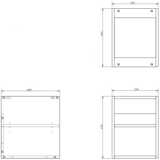 Otevřená skříňka Mexen Box-A s policí 35 cm, dub - 91AX2-0350-470-0-81