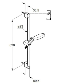 KLUDI A-QAs sprchový set 3S masážní 60cm 657300500