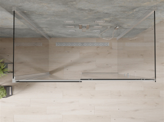 Mexen Omega 3stěnný sprchový kout, výsuvný 140x80, transp., chrom 825-140-080-01-00-3S