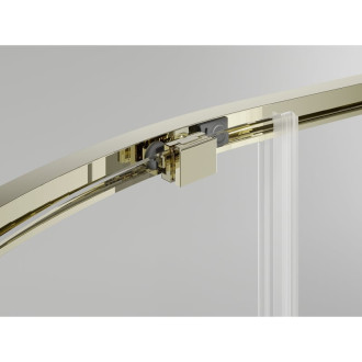 Mexen Exo půlkruhový posuvný sprchový kout 100 x 80 cm, průhledný, zlatý - 8131-100-080-50-00