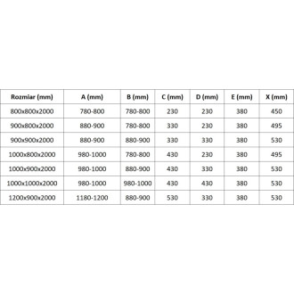 Mexen Exo půlkruhový posuvný sprchový kout 100 x 80 cm, průhledný, zlatý - 8132-100-080-50-00