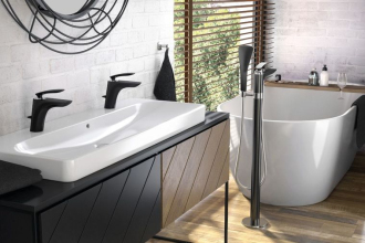 KLUDI BALANCE Vanová baterie volně stojící, černá mat 525908775
