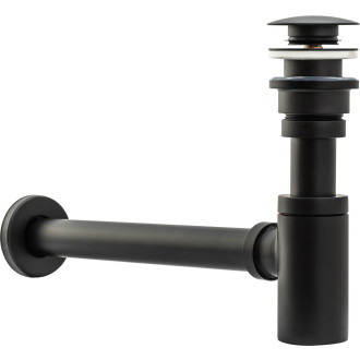 Rea Umyvadlový sifon s výpustí click-clack old black REA-A8536