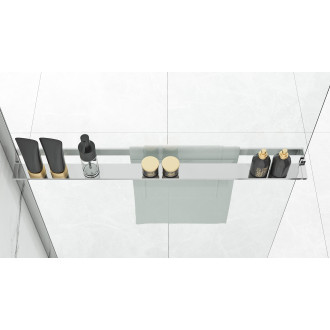 Rea Držák na ručníky s poličkou pro sprchovou zástěnu, chrom HOM-08945