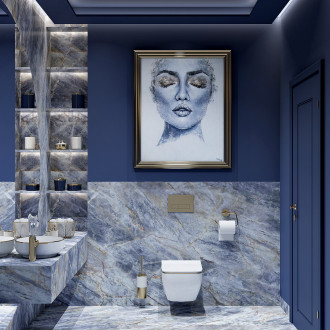 Rea Závěsné WC Carlo Mini Rimless Duroplast Gold Edge REA-C1222