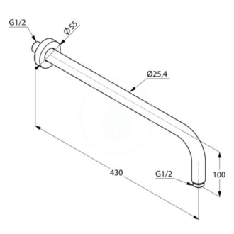 KLUDI AQ-A sprchové ramínko 40 cm bílé 6651491-00