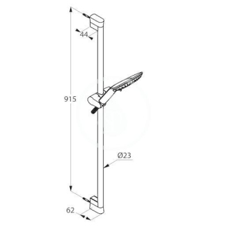 KLUDI FIZZ sprchová souprava 3S  bílá/chrom, tyč 90cm 677409100