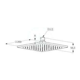 KLUDI A-QA talířová hlavová sprcha 20 cm 644200500+