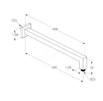 KLUDI A-QA sprchové rameno 400mm chrom 665440500