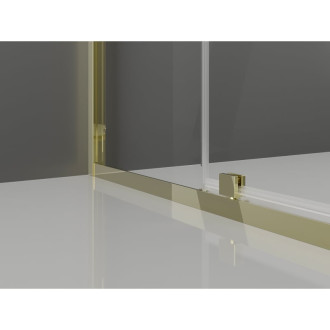 Sprchový kout Mexen Exo s výklopným mechanismem 150 x 80 cm, průhledný, zlatý - 819-150-080-50-00