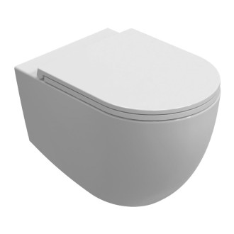 INFINITY závěsná WC mísa, Vortex Rimless, 36,5x53cm, bílá