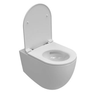 INFINITY závěsná WC mísa, Vortex Rimless, 36,5x53cm, bílá