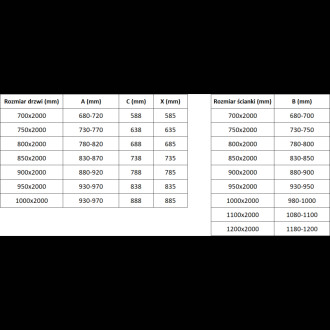 Sprchový kout Mexen Exo s výklopným mechanismem 70 x 80 cm, průhledný, zlatý - 817-070-080-50-00