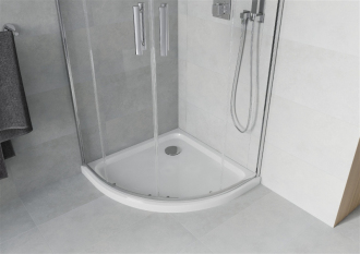 Mexen Rio sprchový kout 80x80, transp., chrom + vanička, bílá 863-080-080-01-00-4110