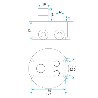 Rea Podomítková sprchová sada Rea Lungo Diamond Gold+ BOX REA-P6965