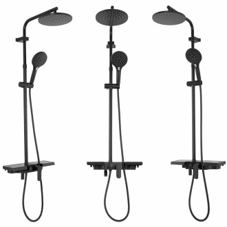 Rea Santos Sprchový set, černá matná REA-P8803