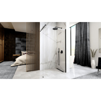 Rea Aero sprchová zástěna 80, černá matná REA-K7580