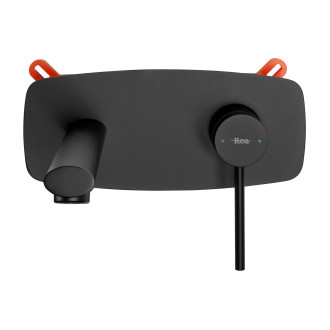 Rea Oval Podomítková vanová baterie, černá REA-B8860