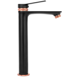 Rea VIRAL umyvadlová baterie vysoká, černá-růžové zlato REA-B2026