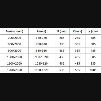 Sprchové dveře Mexen Exo s dvojitými panty 80 cm, průhledné, zlaté - 814-080-000-50-00