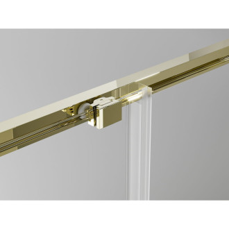 Posuvné sprchové dveře Mexen Exo 140 cm, průhledné, zlaté - 8151-140-000-50-00