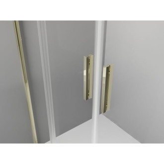 Dvouposuvné sprchové dveře Mexen Exo 150 cm, průhledné, zlaté - 8152-150-000-50-00