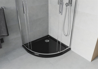 Mexen Rio sprchový kout 80x80, transp., chrom + vanička, černá 863-080-080-01-00-4170