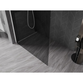 Mexen Kioto-X Sprchová zástěna 140 x 200 cm, grafit 10 mm, bílá - 800-140-101-20-40-X