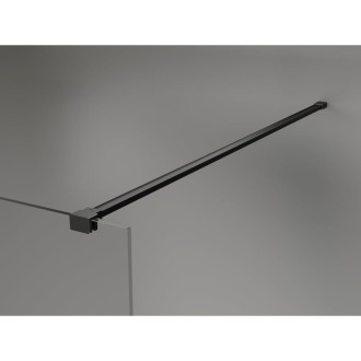 Mexen Kioto-X Sprchová zástěna 50 x 200 cm, grafit 10 mm, černá - 800-050-101-70-40-X