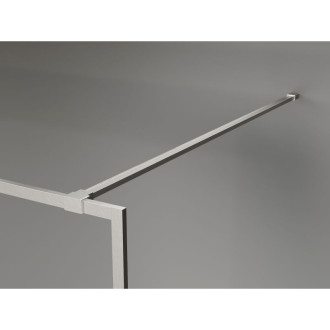 Mexen Kioto-XF Sprchová zástěna s rámem 140 x 202 cm, grafit 10 mm, kartáčovaný nikl - 800-140-104-97-40-X