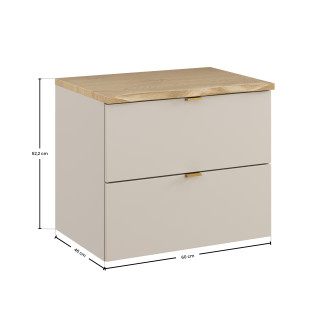 Comad SET-DC B NAT CREMONA 60CM Koupelnová sestava 60 cm s deskou