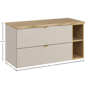 Comad SET-DC B NAT CREMONA 100CM LR Koupelnová sestava 100 cm s deskou