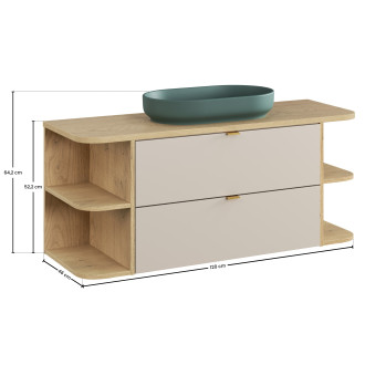 Zestaw meblowy 120cm z blatem i umywalką nablatową River