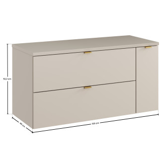 Zestaw meblowy 100cm z blatem i szafką cargo