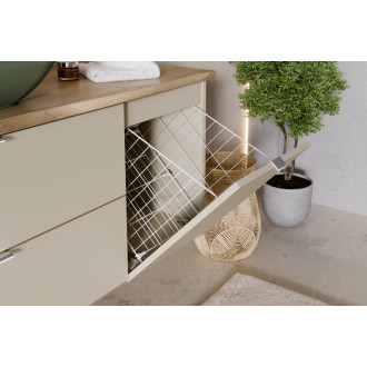 Comad SET-DC B 100CM LB Koupelnová sestava 100 cm s deskou a skříňkou s košem na prádlo