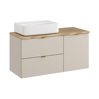 zestaw meblowy 100cm z blatem, szafką z koszem na pranie i umywalką nablatową Magic