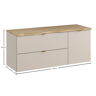 Zestaw meblowy 120cm z blatem i szafką z koszem na pranie