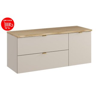 Zestaw meblowy 120cm z blatem i szafką z koszem na pranie