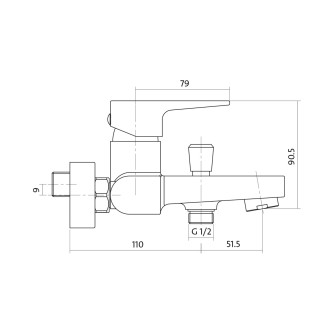 Cersanit VIGO vanová baterie chrom S951-010