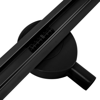 Rea Odtokový žlab + sifon + nohy + těsnící manžeta Neo Slim Pro-1000 Black REA-G8904