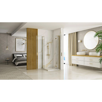 Rea Sprchová kabina REA Hugo 80x90 Gold Brush KPL-K8410