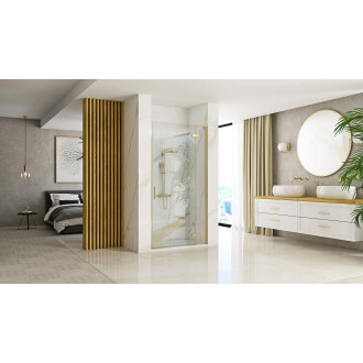 Rea Sprchové Dveře Rea Hugo 80 Gold Brush + Profil KPL-45200