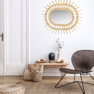 Nástěnné zrcadlo Boho 57CM QDJ5749