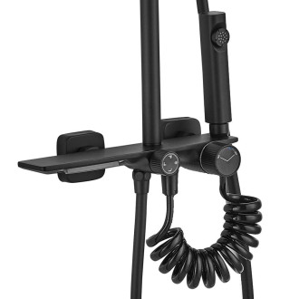 Rea Helix sprchový set, černá REA-P6618