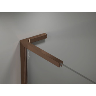 Mexen Kioto-X L Sprchová zástěna 80 x 200 cm, 10 mm průhledná, růžové zlato - 800-080-107-60-00-X